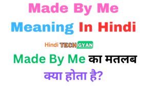 made by me meaning in hindi